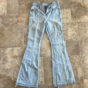 Women's Light Blue Flared Jeans